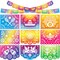 Mexican Party Banners, 18 Feet Plastic Fiesta Papel Picado Cinco de Mayo Dia De Los Muertos Decor Day of the Dead Decorations Mexican Party Supplies